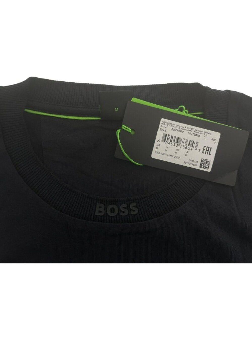 Hugo Boss Tee 5 Shirt Black Casual Cotton Blend Crewneck Men's Size Medium NEW - Picture 4 of 5